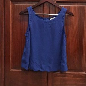 Women’s Blue Cropped Tank Top- Double Zero brand